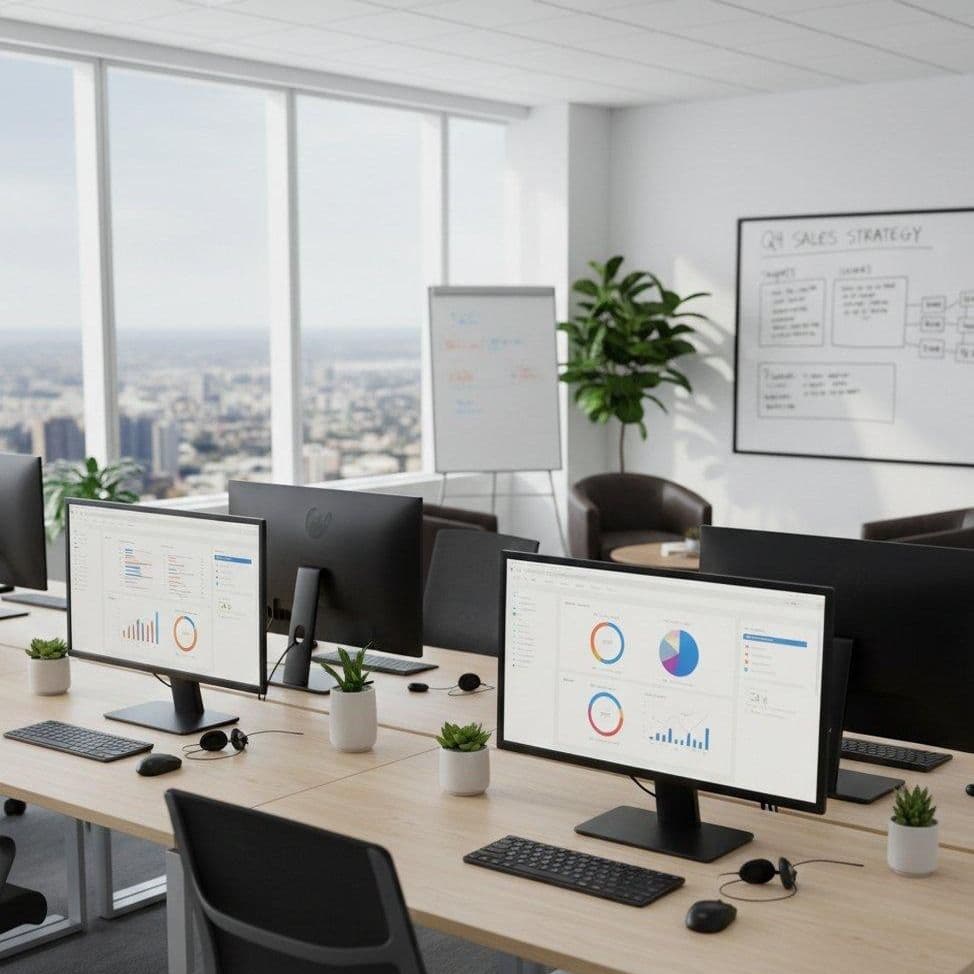 Dashboards en data-overzichten op kantoor