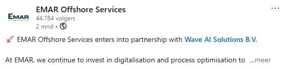 EMAR Offshore Services LinkedIn post
